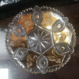 Set Of 6 Hand Carved Crystal Tea Cup and Saucer from Eastern Europe