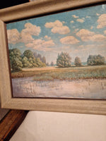 Antique Russian Signed Painting Impressionist Clouds