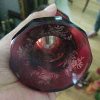 Antique Bohemian Moser Ruby Goblet