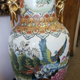 Large Chinese Porcelain 36" tall x 12" at top x 15" at middle