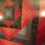 Mid century Modern Abstract Signed Pettipoint