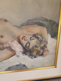 Mid Century Modern Vintage Pin Up Art Nude Painting #912008