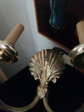 Pair of Mid century Modern Hollywood Glamor Shell Sconces