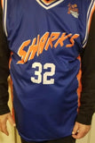 Jimmer Fredette Blue Shanghai Sharks CBA Basketball Jersey, Size Large - Diamonds Sapphires Rubies Emeralds