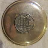 Set Of 2 Sterling Silver Small Plates With Indian Coins