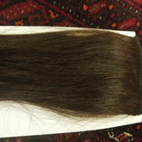 Dark Brown 10" Piece Hairpad Hairpiece 100% Remy Human Hair Clip Side Patches