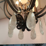 Wrought iron With Rock Crystal Art Deco Style Chandelier