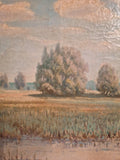 Antique Russian Signed Painting Impressionist Clouds