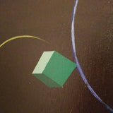 Mid Century Modern Abstract Cubist 3D Painting Signed and Dated