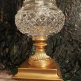 Mid Century 1960's Baccarat Crystal and Bronze Lamp