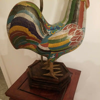 Circa 1800's Chinese Antique Rooster Lamp