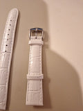 LE VIAN (LeVian) GENUINE LEATHER 14 MM WATCH STRAP ZAS 197 White  MISSING LUGS!!