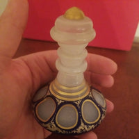 Antique Crystal Overlay Opaline Perfume Bottle