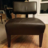 Classic Modern Mid century Style Leather Wide Chair