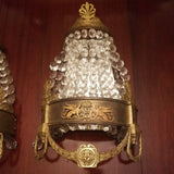 Pair Of Antique French Empire Crystal Sconces