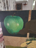 Mid Century Modern Abstract Expressionist Painting 1960's Apple