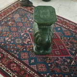 Mid Century Modern Chinese Green Porcelain Elephant Gardenining Bench #94008