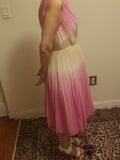 pink chiffon dress