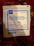 Medline Sterile Non-Woven Gauze Sponges 4" Square REF NON21446  36 PACKS OF 2