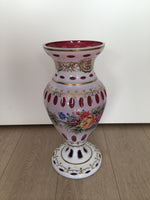 Antique Moser Bohemian Crystal 19th Century Vase