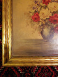 Framed Signed Painting of Flowers