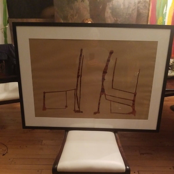 Mid Century Signed Abstract Watercolor painting