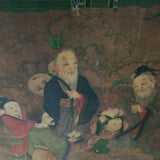 Antique Chinese Large Watercolor Painting 150 Years Old #910008