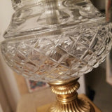 Mid Century 1960's Baccarat Crystal and Bronze Lamp