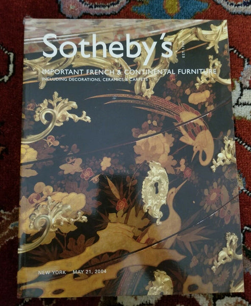 Sotheby's auction catalog important French and  Continental furniture