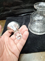 Antique Crystal Perfume Bottle Very Heavy 5.5" Tall X 4" Diameter