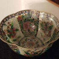 Antique Chinese Plique a Jour Cloisonne Bowl