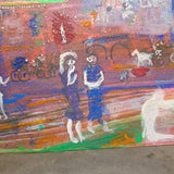 Listed Artist Painting City Scene