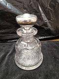 Antique Crystal Perfume Bottle Very Heavy 5.5" Tall X 4" Diameter