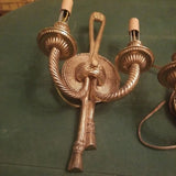 Pair Of Mid Century Modern Gilt  Sconces