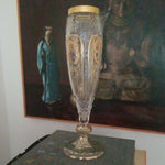 Antique Baccarat Moser Crystal Gold Vase