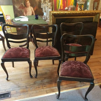 Antique Set Of 4 Chairs With Curved Backs #92508