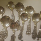 Set Of 14 Sterling Silver Assorted Antique Scandinavian Spoons