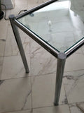 Mid Century Modern Milo Baughman ATTRIBUTED Chrome and Glass Console table