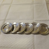 Set Of 6 Sterling Silver Small Plates