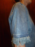 Michael Kors Lady's Denim 100% Cotton Size Small Top - Diamonds Sapphires Rubies Emeralds