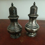 Antique Sterling Silver M25 Pair Salt and Pepper Shaker