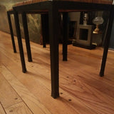 Mid century Modern Vintage Danny Ho Fong Pair Of Ottoman Stools