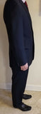 Joseph Bach Slim Fit Black Suit 100% SuperFine Australian Wool Size 42 (32waist)