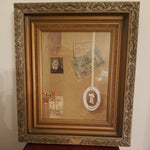 Antique Trompe L'oeil Collage Painting Art Currency