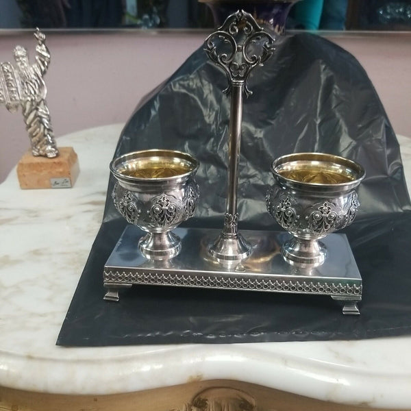 Sterling Silver 925 Salt And Pepper Holder Made In Isra