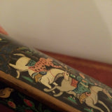 Vintage Asian Lacquer Hand Painted Pen Box