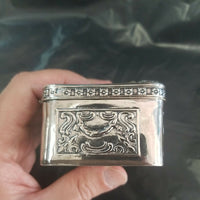 Antique Carved Silver Box Made In Germany