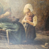 Antique Museum Quality Signed Painting of Mother  and Child