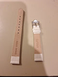 LE VIAN (LeVian) GENUINE LEATHER 14 MM WATCH STRAP ZAS 197 White  MISSING LUGS!!