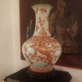 Antique Pair Of Asian Porcelain Chinoiserie Lamps